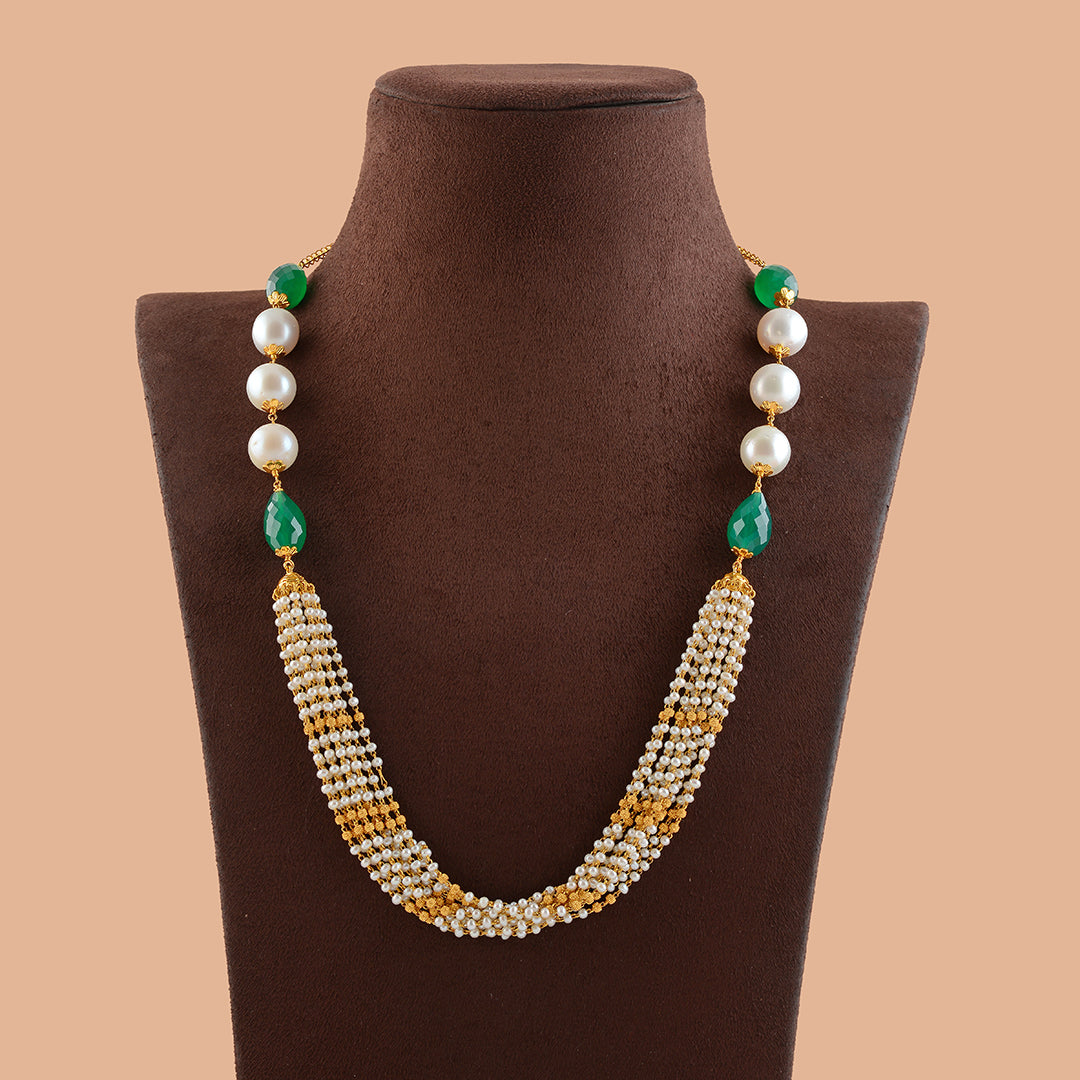 Bliss Drizzle Dyed Freshwater Pearls & Alloy Beads 18 Inches Necklace :  Amazon.in: Fashion