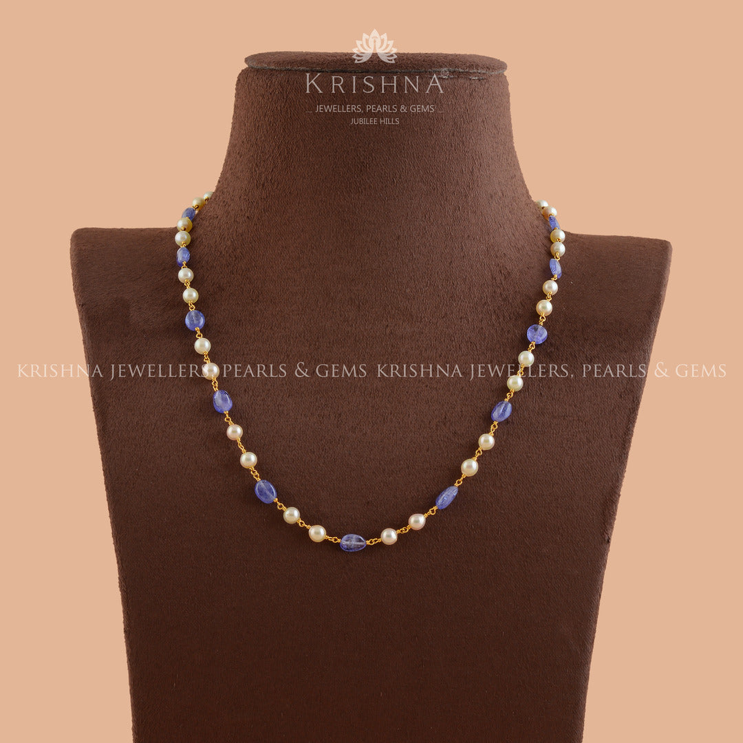 Mini Freshwater Pearls Necklace With Silver Beads – Kompsós