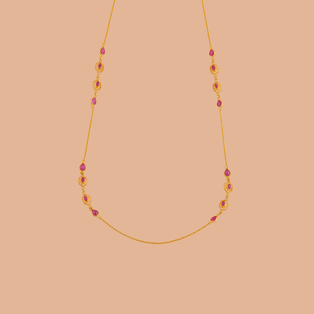 Single Line Semiprecious Beads Chain