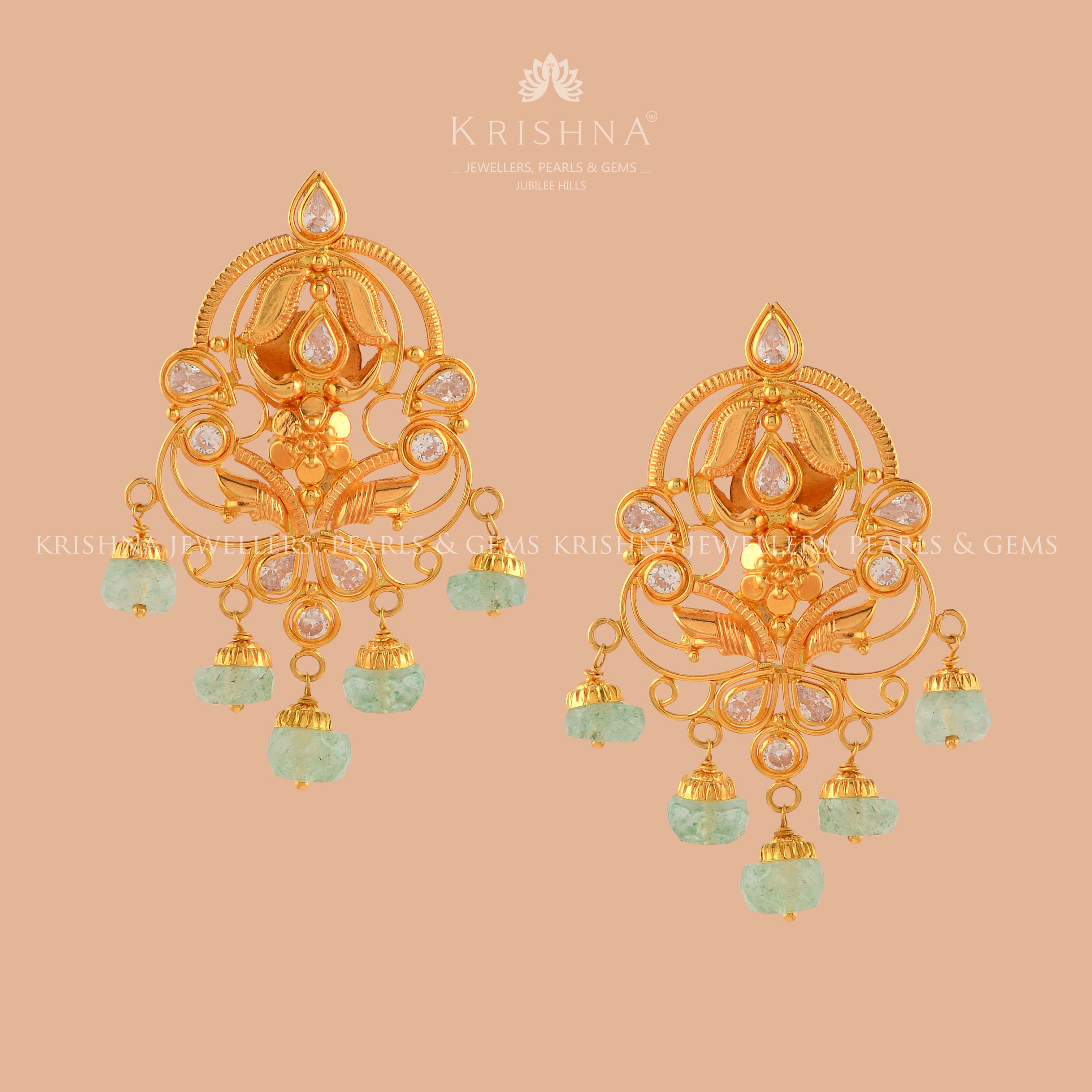 Gold Pearl Jhoomer Earrings