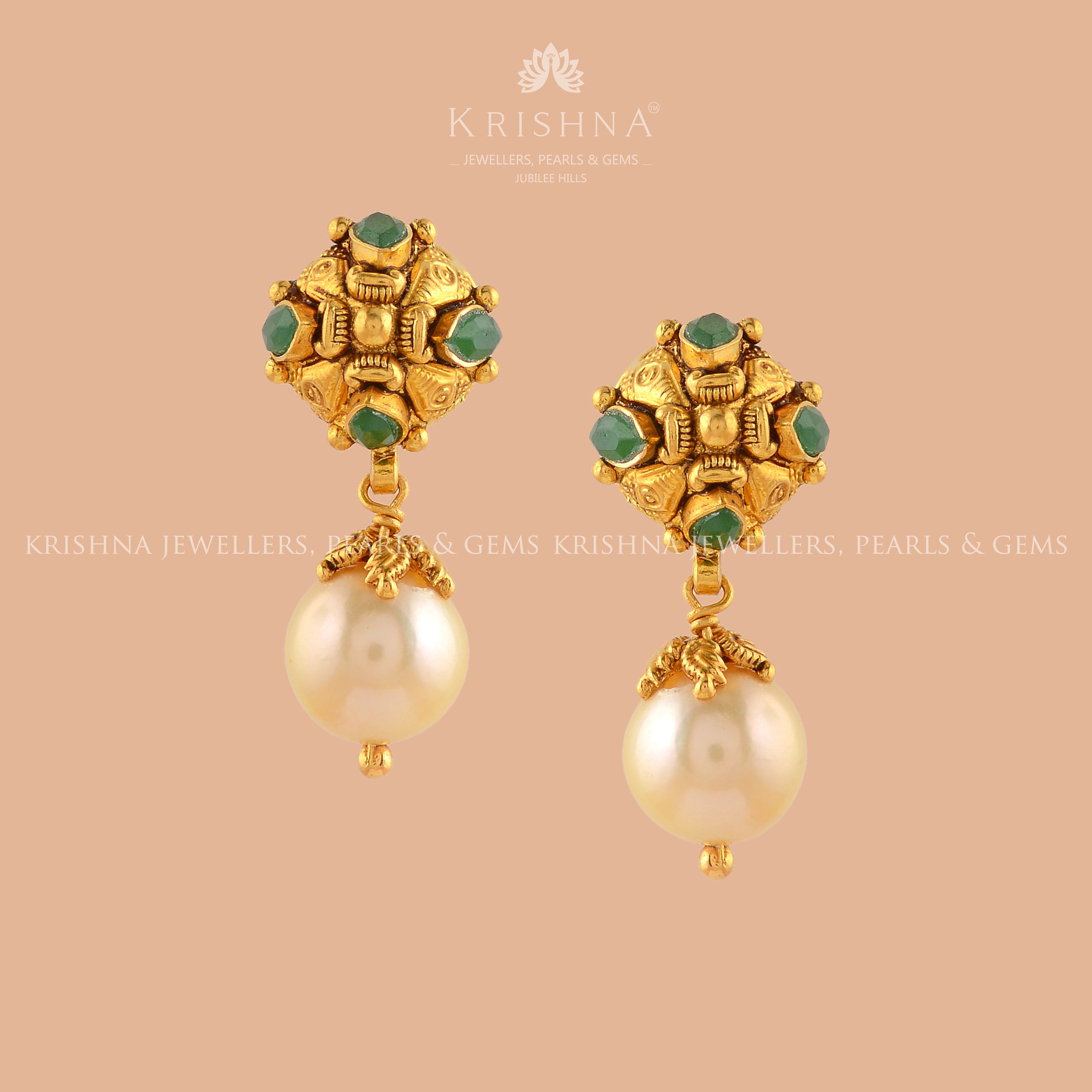 Krishna on sale pearls earrings