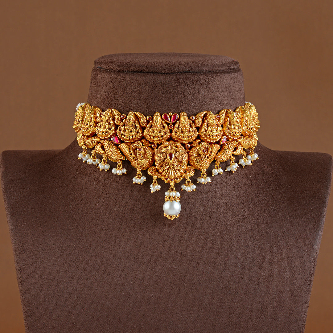 916 Gold Laxmi Choker Necklace