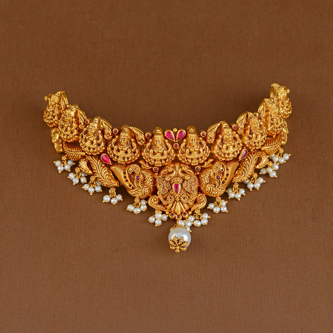 916 Gold Laxmi Choker Necklace