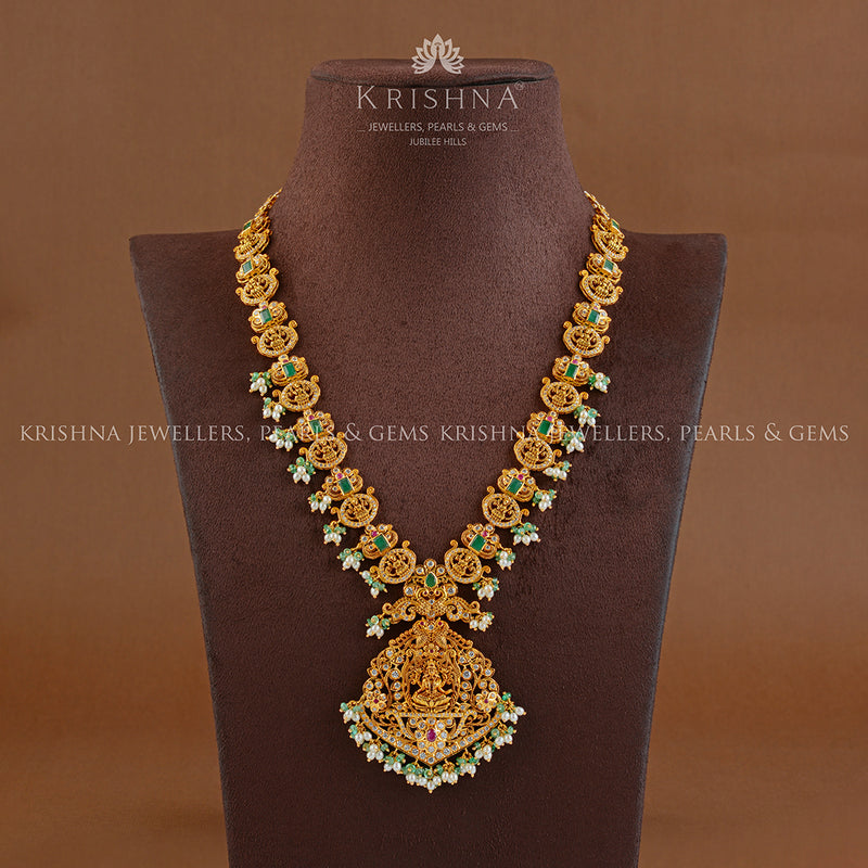 Buy 22K Gold Haram with Laxmi Pendant Online – Krishna Jewellers