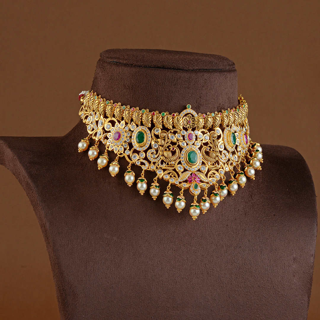 Buy quality Alluring 22k gold neckwear choker in Pune
