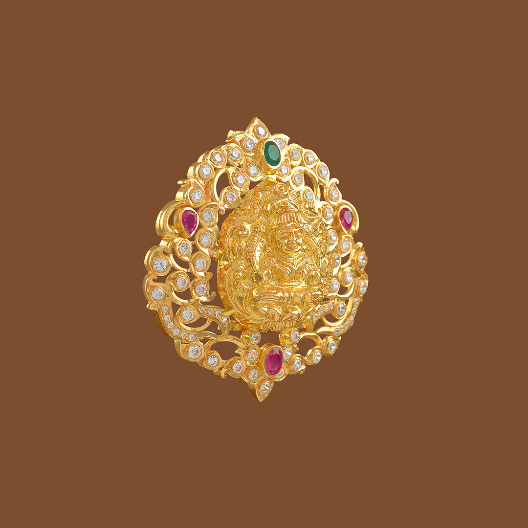 Lakshmi Themed 22K Gold Pendant