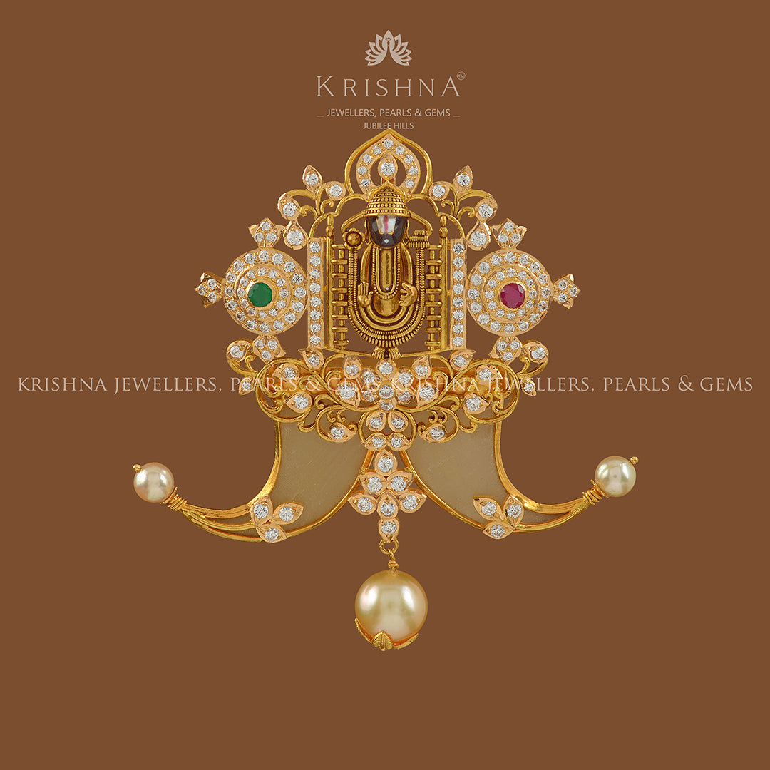 Lord Balaji Gold Pendant