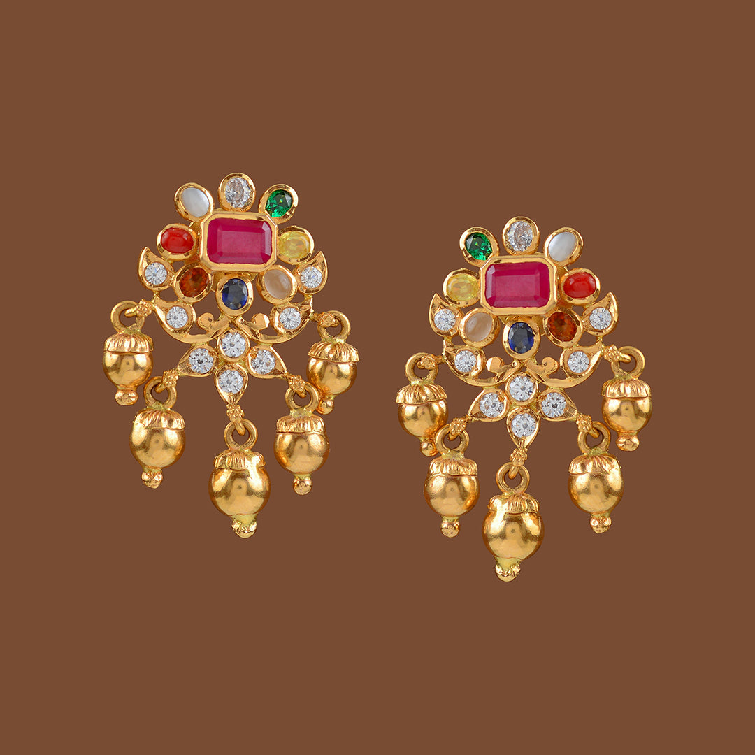 Yellow cubic-zirconia-cz-earrings - ROMOCH - 3688154