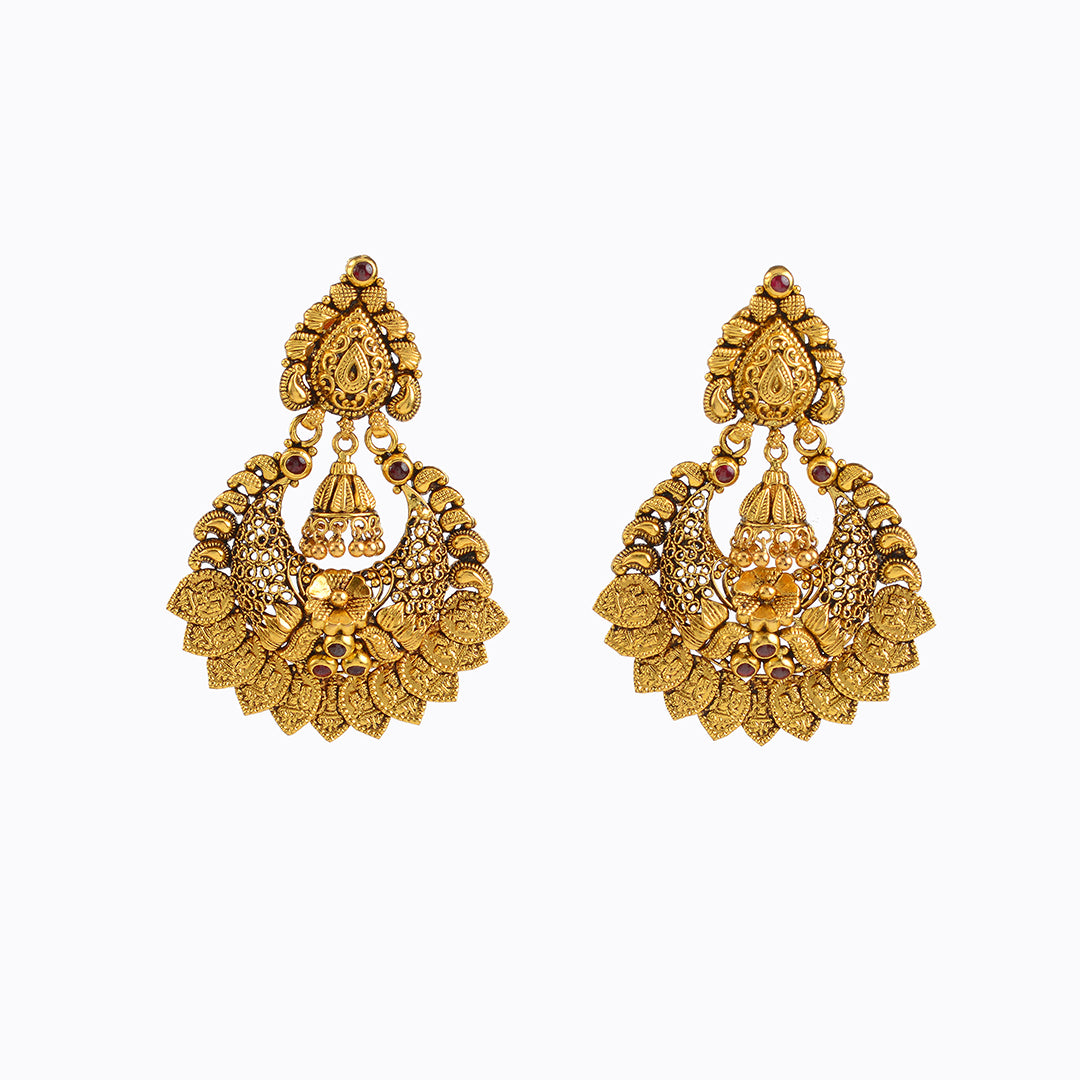 22k Gold Ruby Earrings