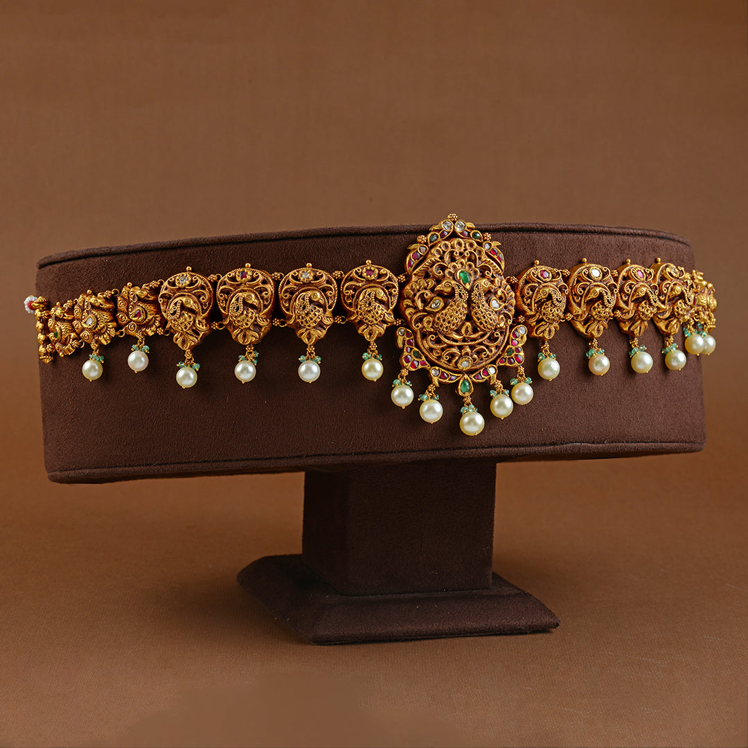 Buy 22Kt Gold Precious Peacock Designer Vaddanam 57VG2541 Online from  Vaibhav Jewellers