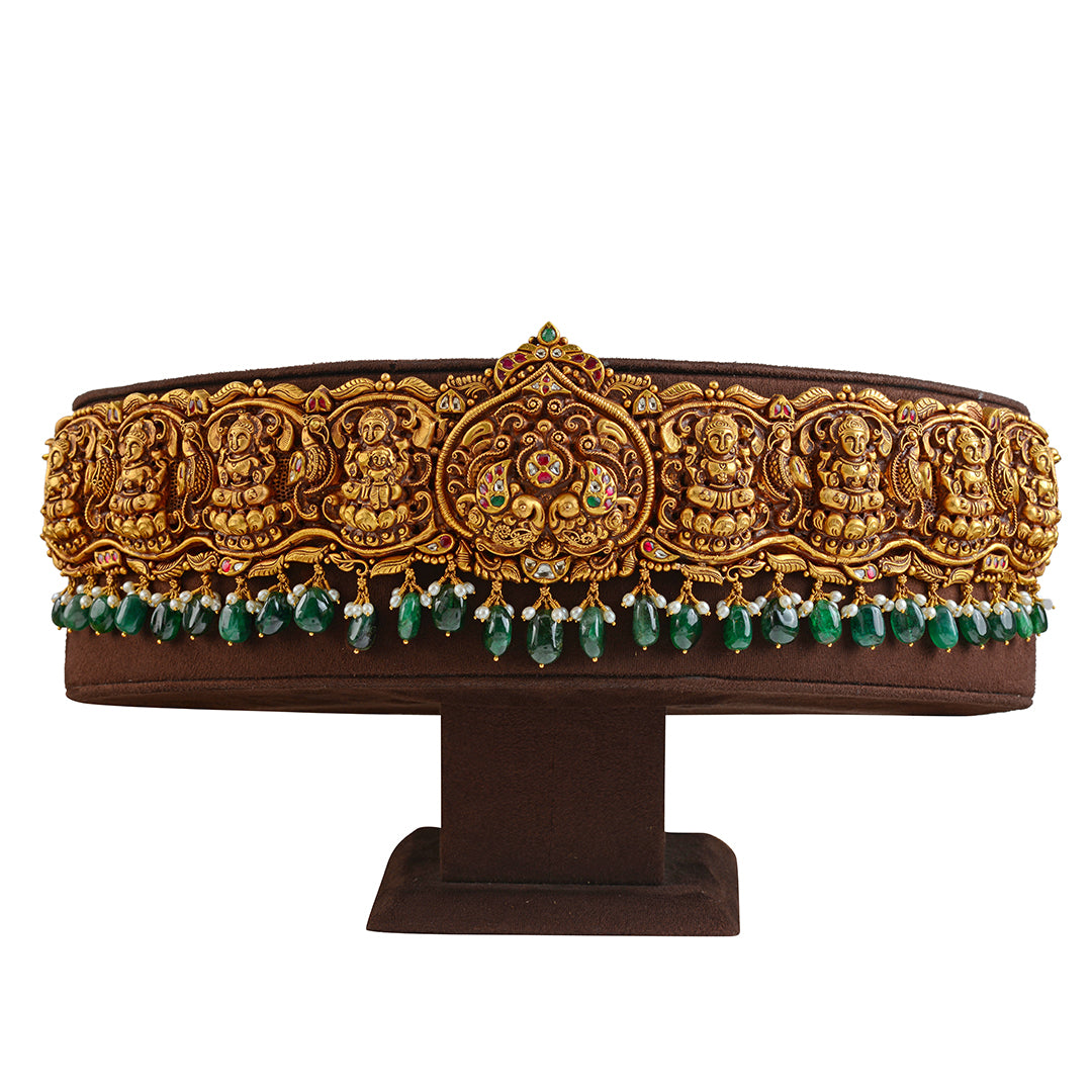 Lakshmi Gold Vaddanam  With Hanging Beads